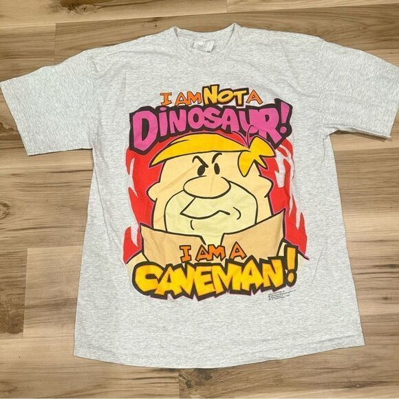 Vintage 1993 Hanna Barbera The Flintstones Barney Single Stitch Tee Men’s Large - Picture 1 of 5